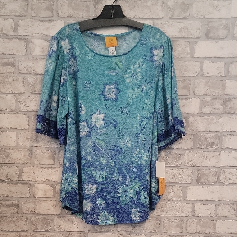 Ruby Rd. Bali Blue 1x NWT Shirt